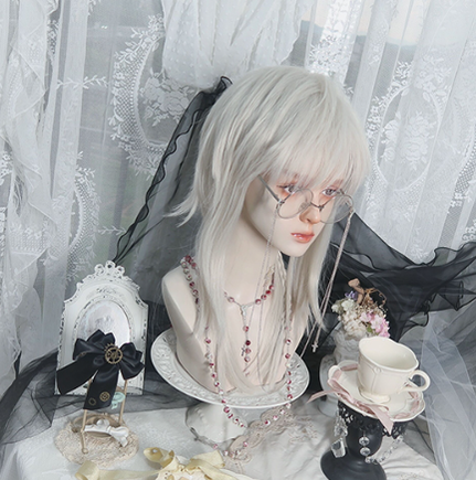 PippiPalace - Shikigami - Silver Gray Ancient Crown Wig