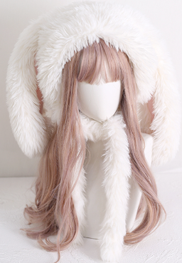 Xiaogui - Kawaii Lolita Plush Rabbit-Eared Hat