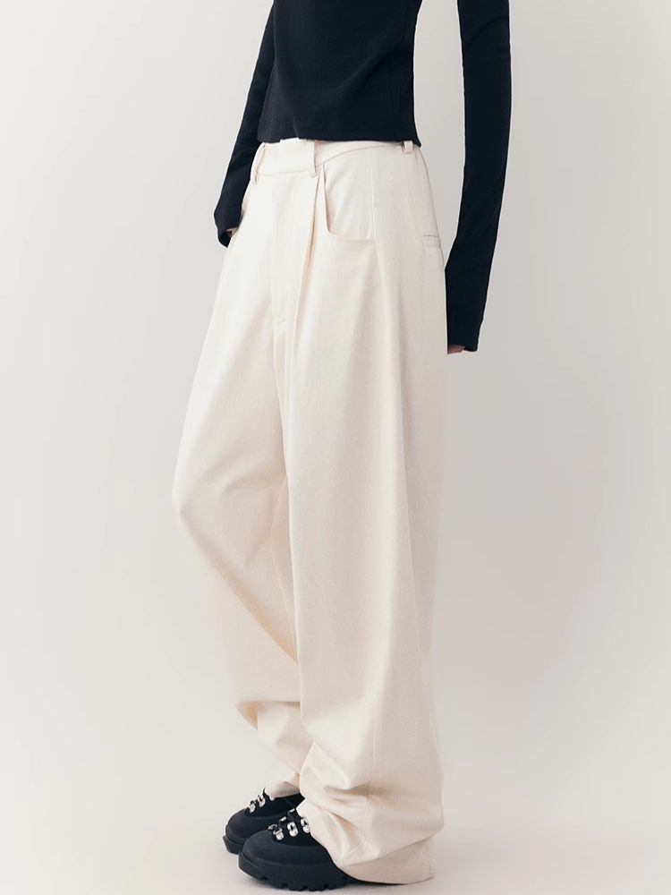 Loose Lazy Cocoon Straight Wide Leg Casual Pants【s0000006391】