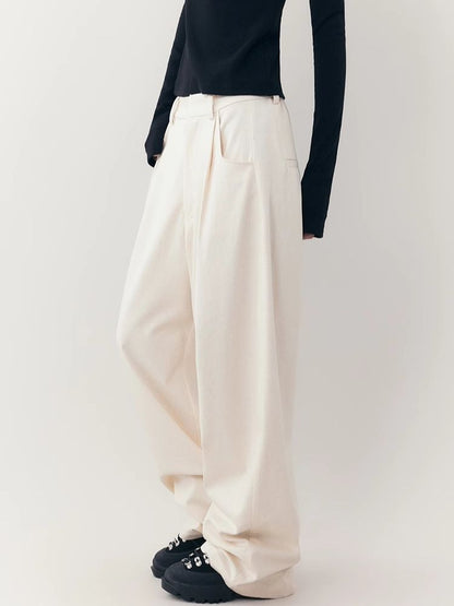 Loose Lazy Cocoon Straight Wide Leg Casual Pants【s0000006391】