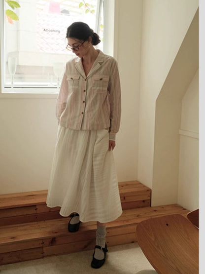 Suit collar Loose pocket Shirt【s0000007496】