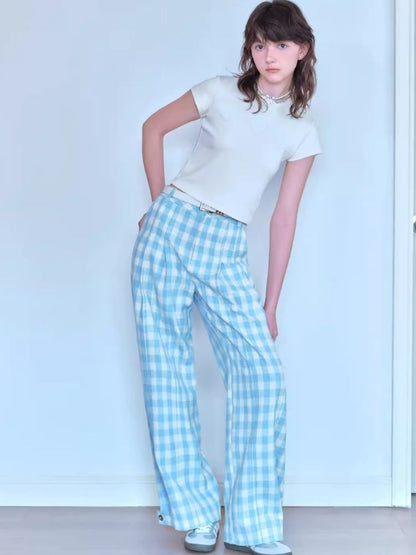 Clash Plaid Long Pants【s0000007053】