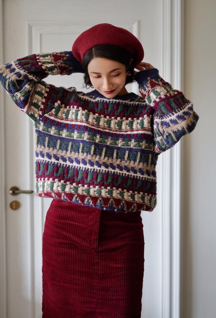 Nordic Retro Fair Isle Knit