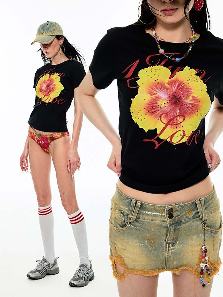 Summer Fruit Printed Loose T-Shirt【s0000009137】