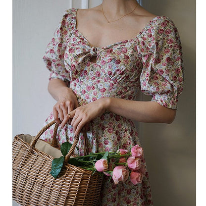 Flower field vintage dress