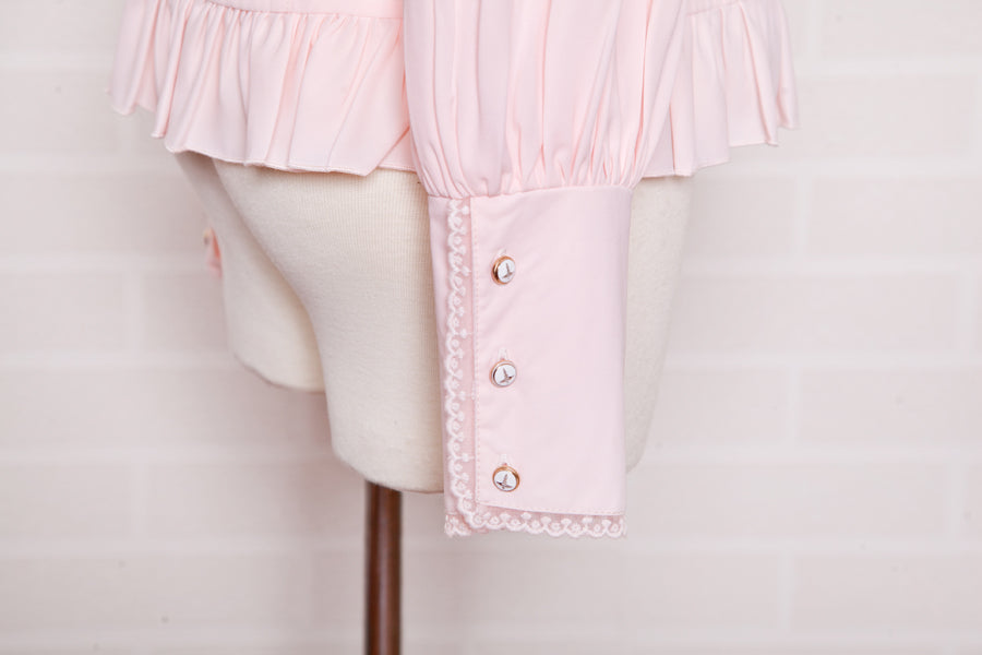 Yilia - Elegant Lamb Sleeve Chiffon Lolita Blouse