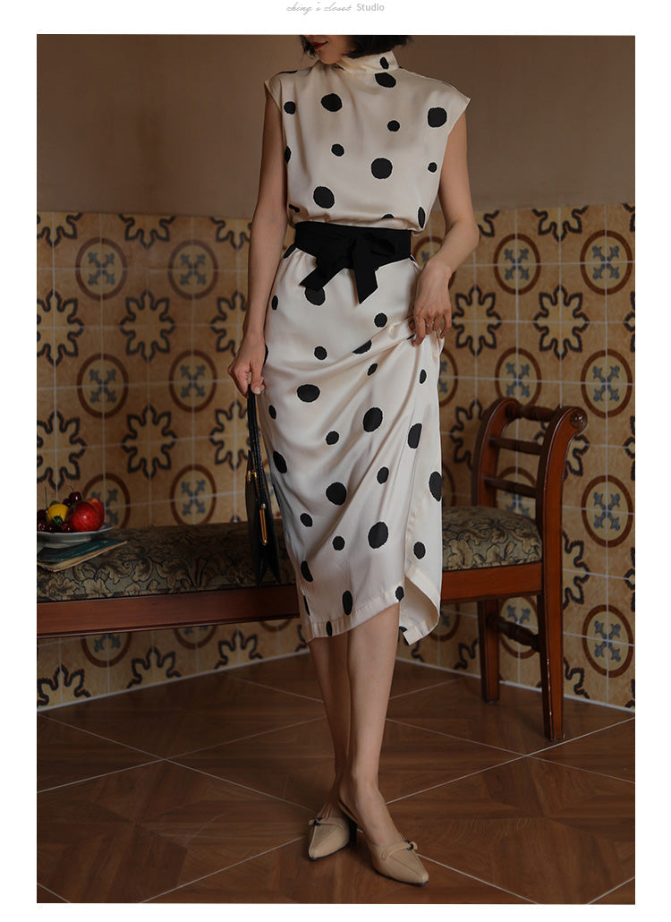 Countess Polka Dot Ecru Dress