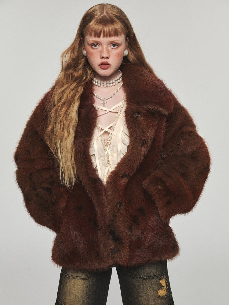 Fake Fur Gradient Windproof Loose Coat【s0000005004】