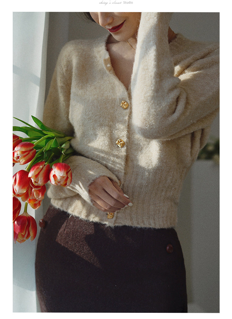 Lady's French Knit Cardigan