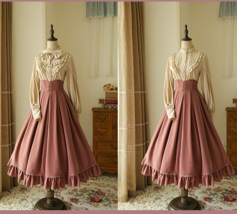 Forest Wardrobe - North of the Forest - Classic Lolita Striped Vest Skirt Set