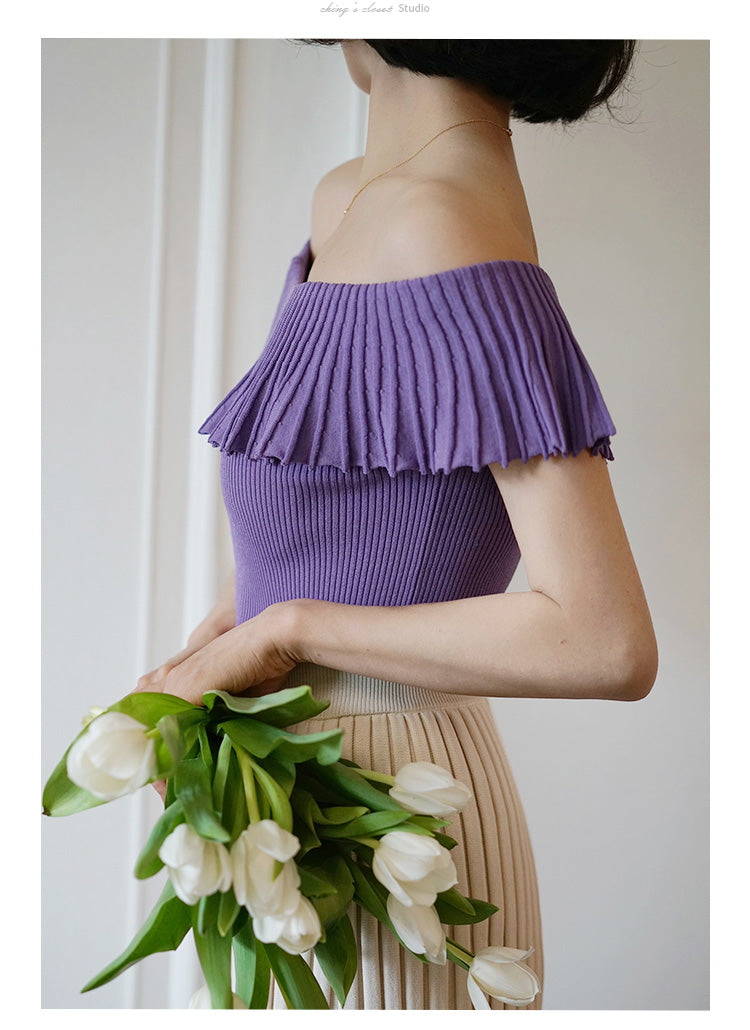 Countess Frill Cropped Knit