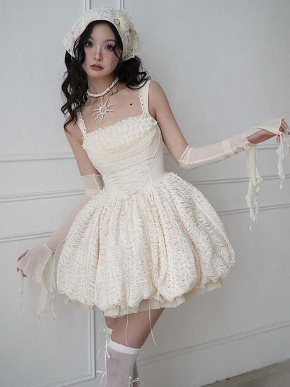 Niche Strap Princess Puff Dress【s0000008139】