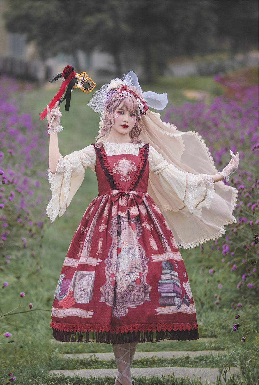 Infanta - Gothic Lolita Vail Double-layer Lace Headdress