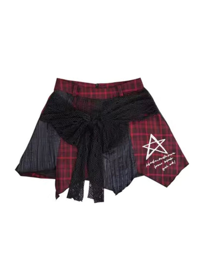 Irregular Plaid Half-body Skirt【s0000004943】