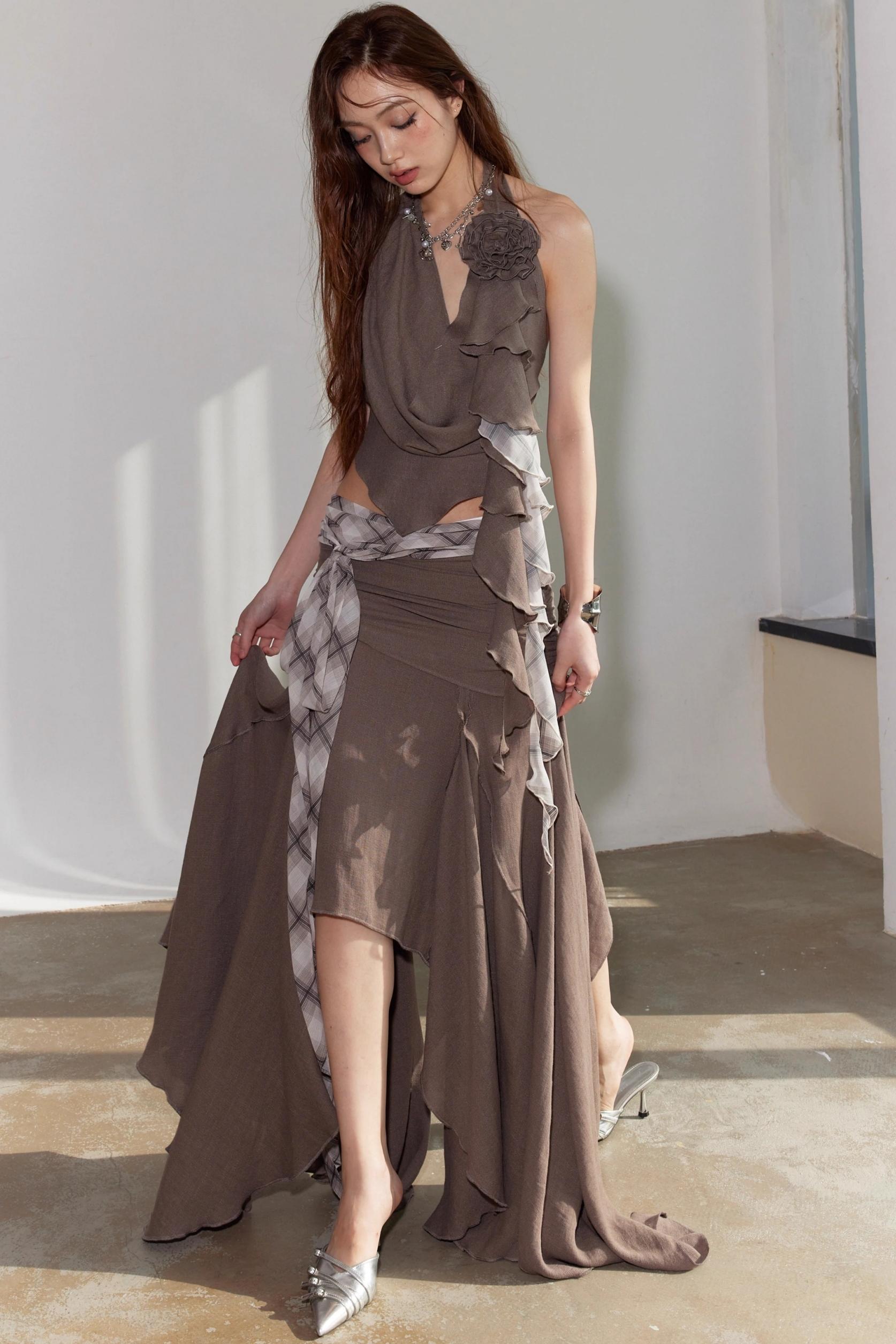 Asymmetrical Swing Vest & Skirt Set-Up