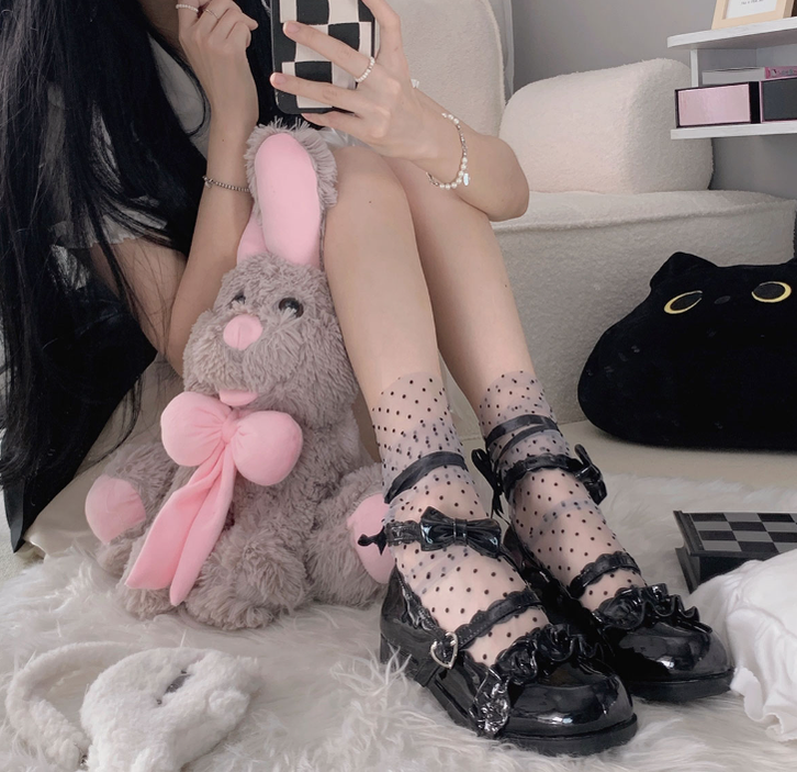 Sheep Puff - Kawaii Lolita Shoes Multicolors