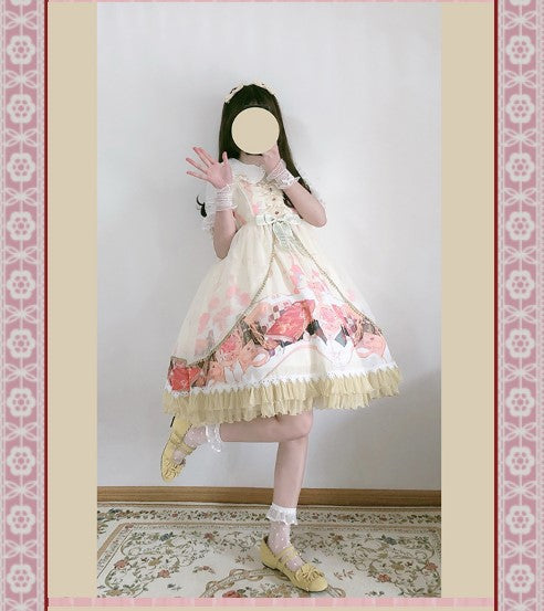 Strawberry Witch - Clock Encounter - Summer Lolita JSK Dress