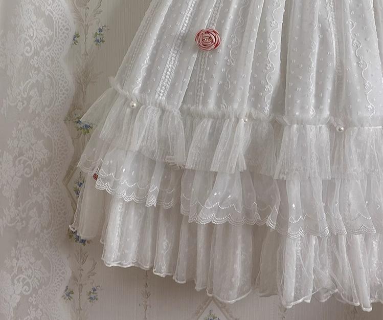 Sakurada Fawn - Spring Breeze - Plus Size Spring Lolita JSK Dress with Rose Decoration