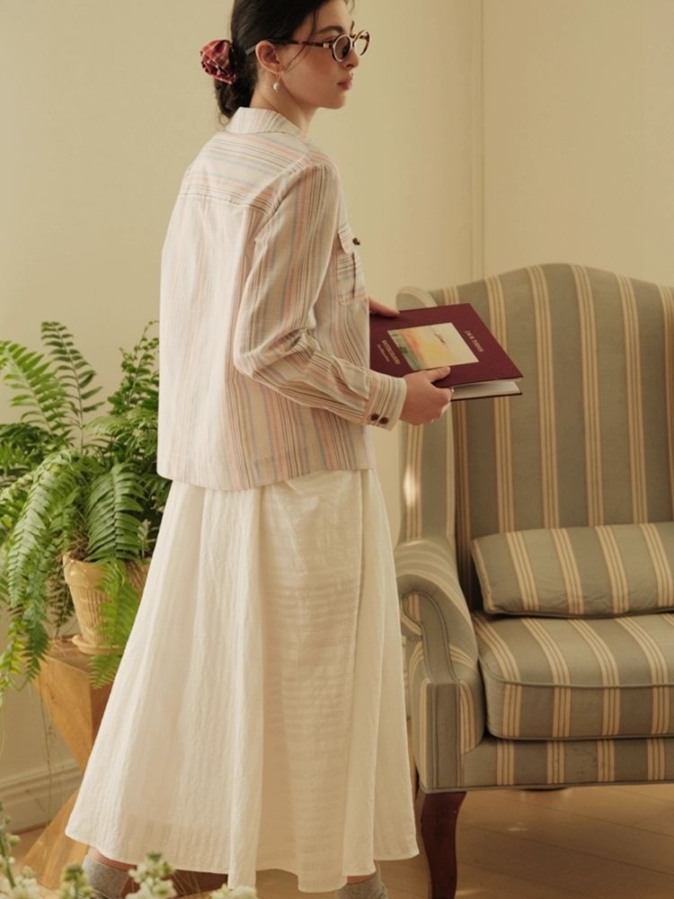 Suit collar Loose pocket Shirt【s0000007496】