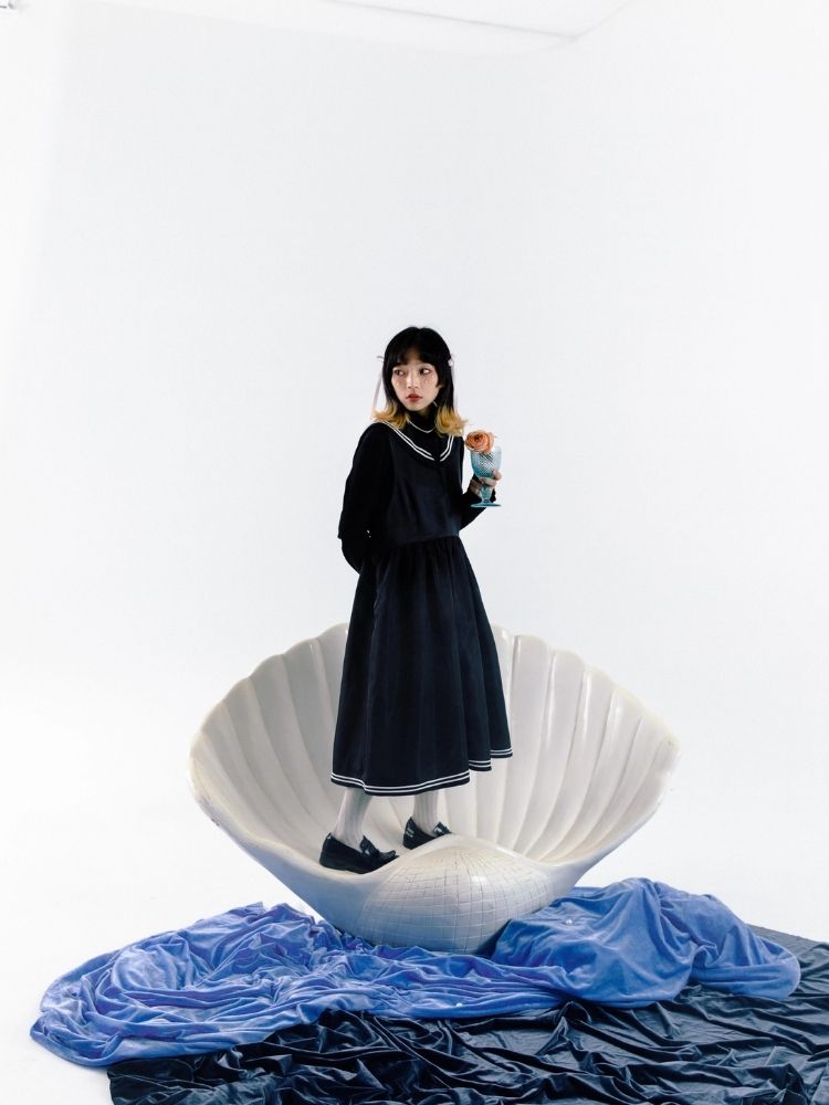 Sailor suit style dress【s0000003605】