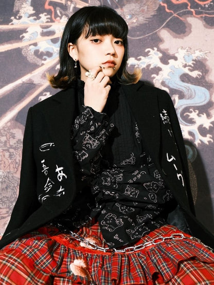 Black Wool Suit Jacket【s0000003618】