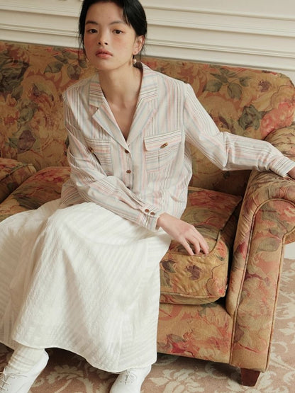 Suit collar Loose pocket Shirt【s0000007496】