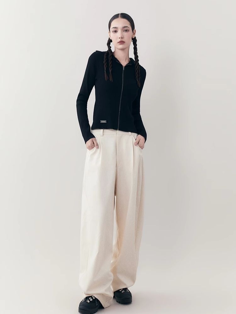 Loose Lazy Cocoon Straight Wide Leg Casual Pants【s0000006391】