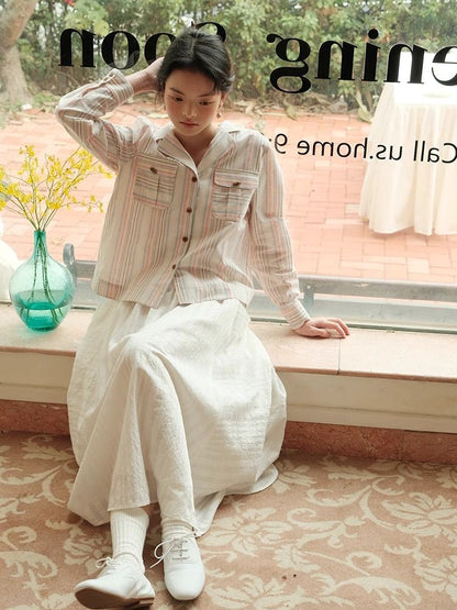 Suit collar Loose pocket Shirt【s0000007496】