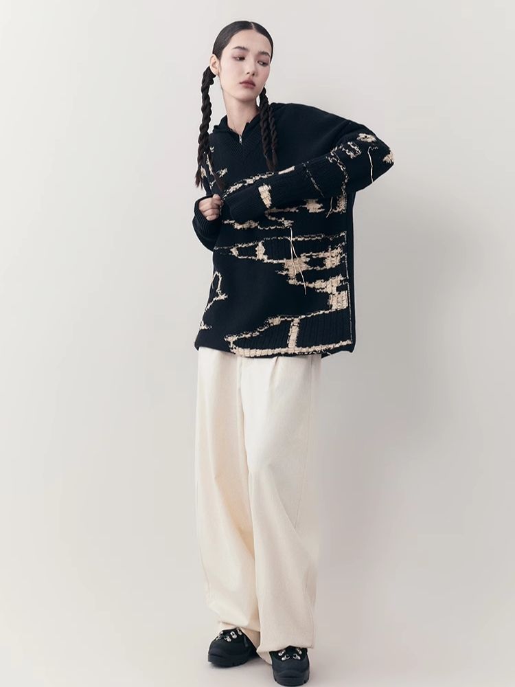 Loose Lazy Cocoon Straight Wide Leg Casual Pants【s0000006391】