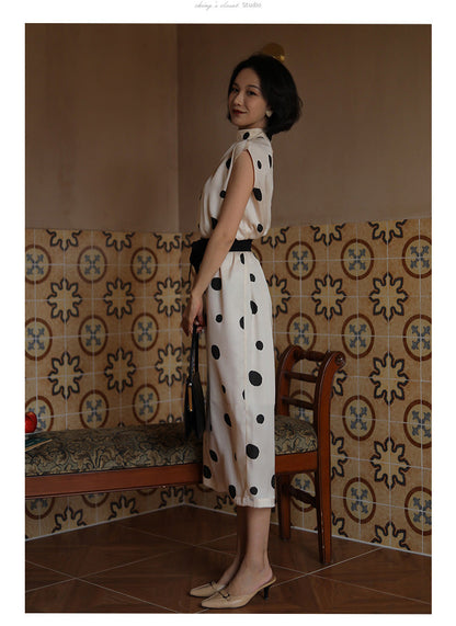 Countess Polka Dot Ecru Dress