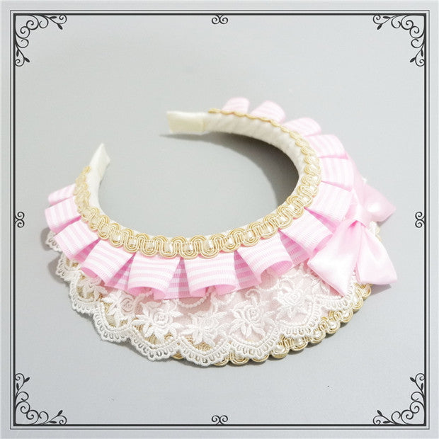 Foxcherry-Sweet Lolita Striped Maid Headdress Multicolors