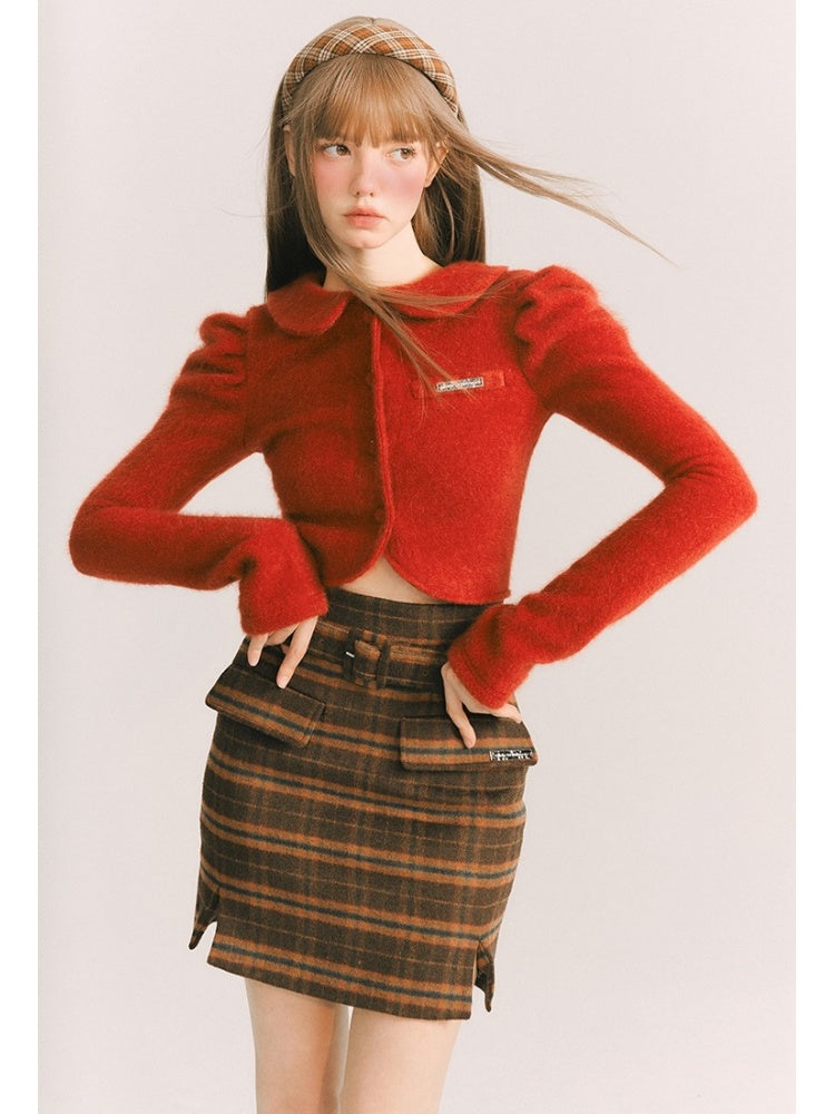 Fluffy Doll Collar Fur Cardigan Jacket【s0000003860】