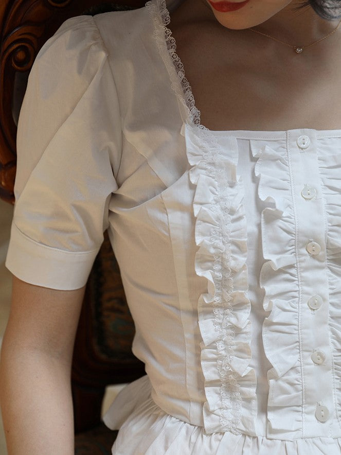 princess frilly vintage blouse