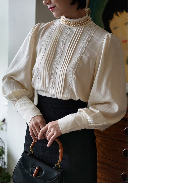 embroidered classical blouse