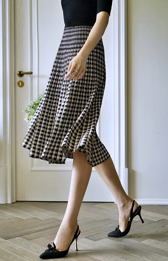 retro plaid skirt