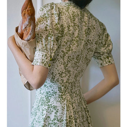 lady floral retro dress