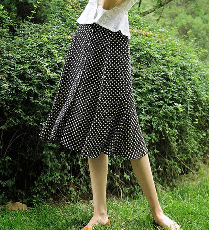 Countess Polka Dot Fishtail Skirt