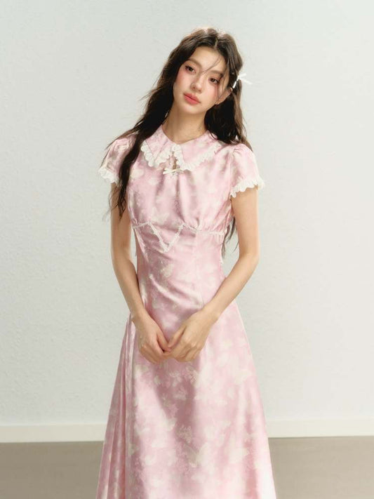 Chinese Style Butterfly Calf Length Dress【s0000008060】