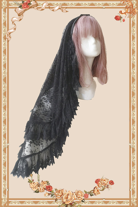 Infanta - Gothic Lolita Vail Double-layer Lace Headdress