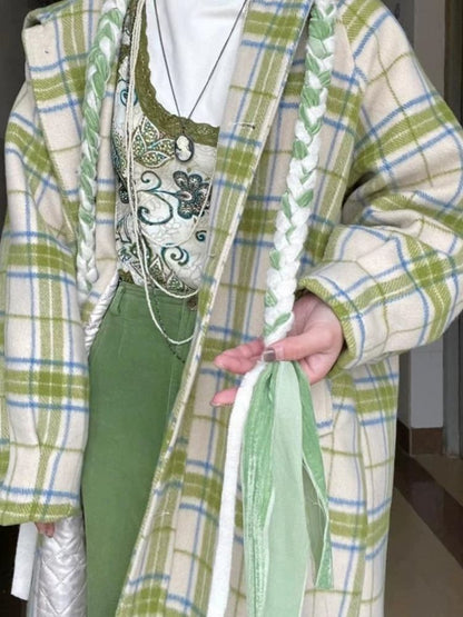 Long Sandwich Warm Tweed Coat【s0000006236】