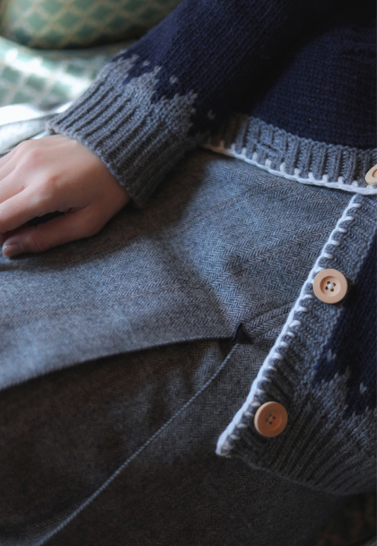 nordic pattern cardigan