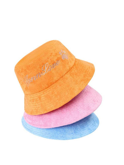Towel Fabric Rhinestone Bucket Hat【s0000009186】