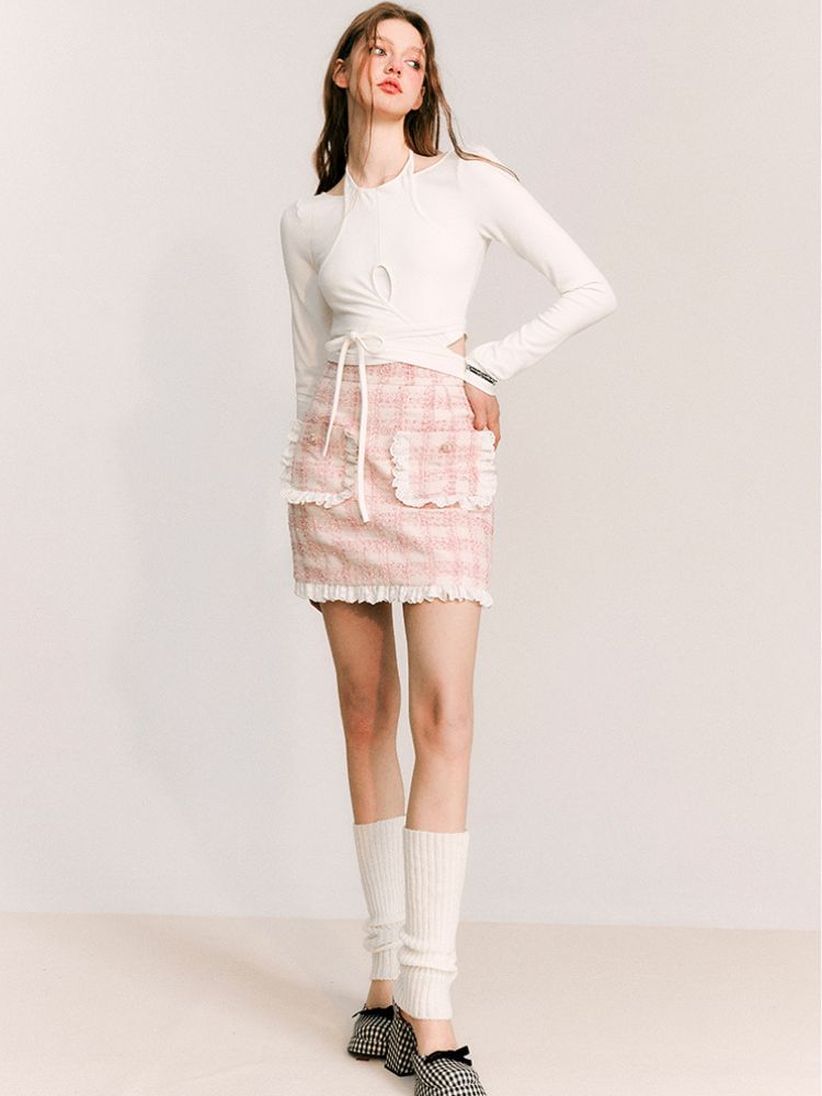 Hanging Neck Knitted Top【s0000001646】