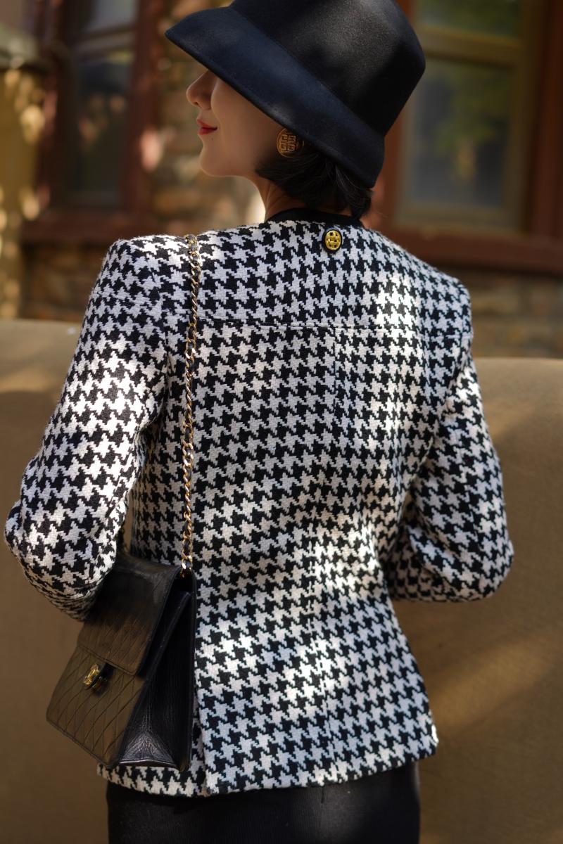 houndstooth tweed jacket