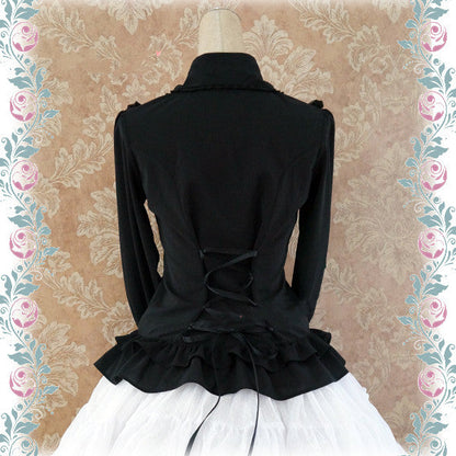 Strawberry Witch - Elegant Lace-Up Back Lolita Blouse