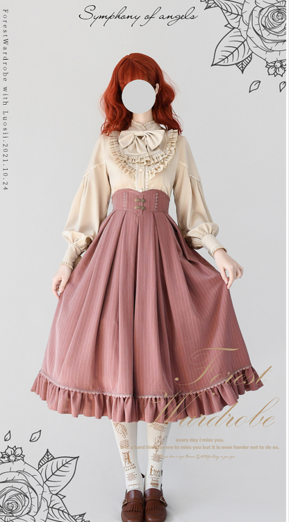 Forest Wardrobe - North of the Forest - Classic Lolita Striped Vest Skirt Set