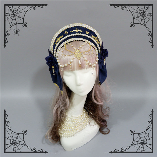 Fox Cherry-Lolita Palace Retro Gorgeous Flowers Headdress