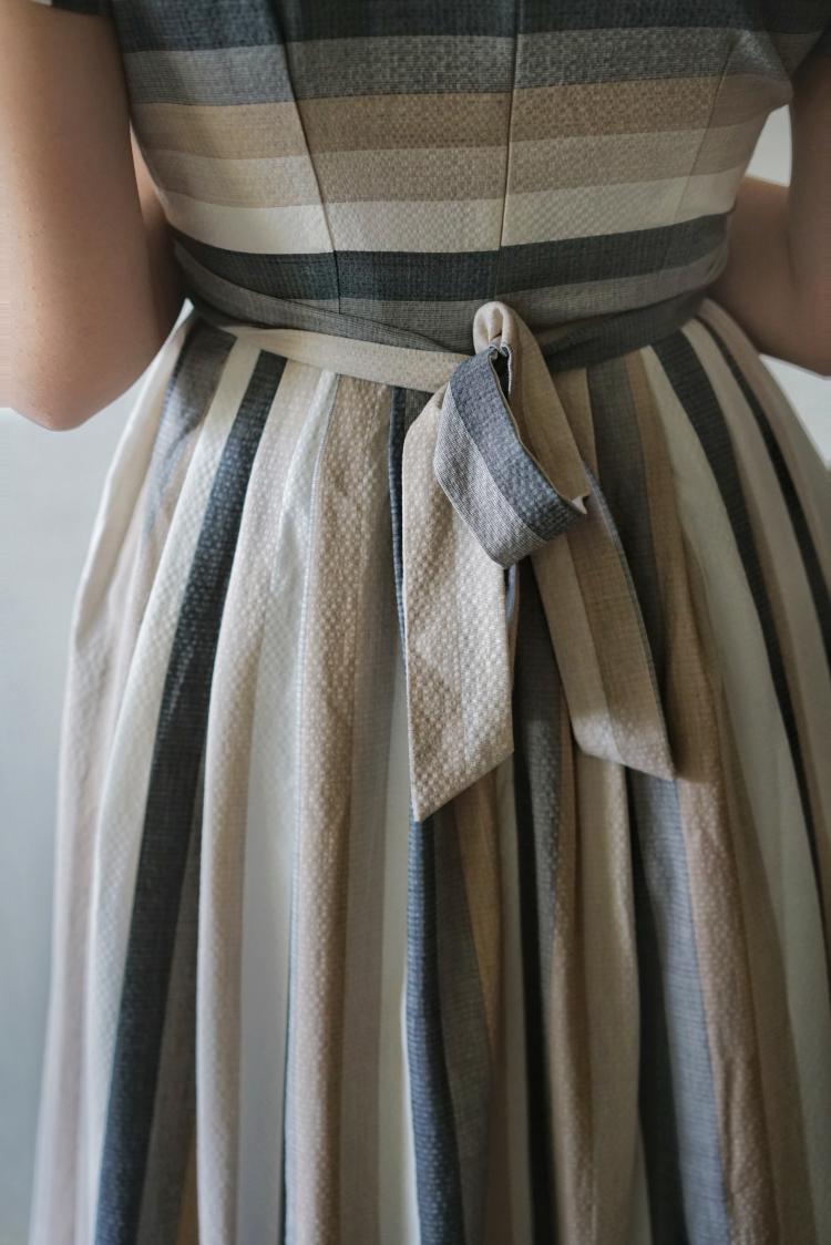 Literary Lady Vintage Striped Dress