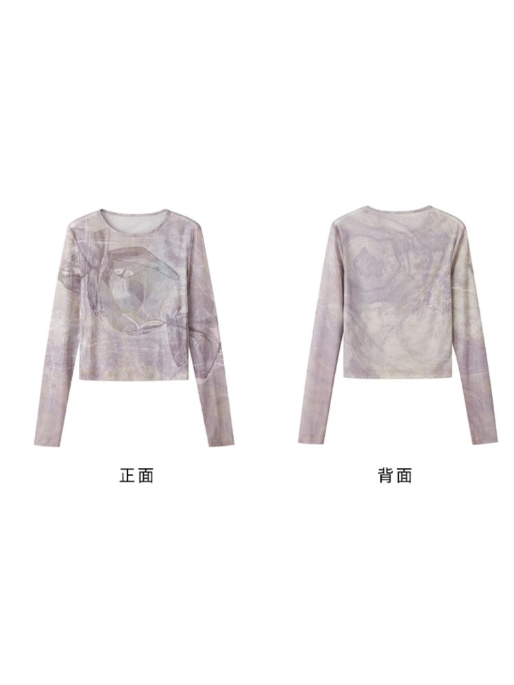 Candy Print Long Sleeve T-Shirt【s0000003203】