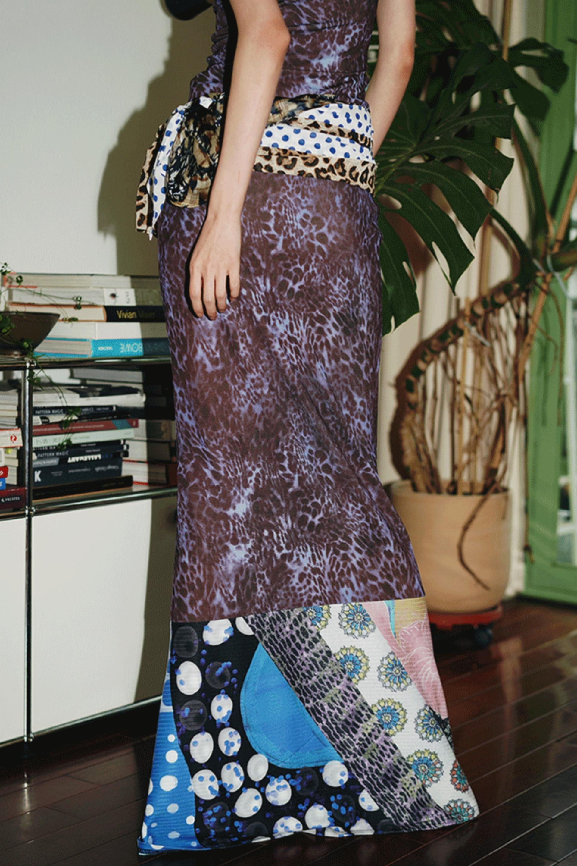 Leopard Fishtail Skirt